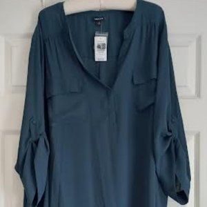 NWT Torrid Harper Georgette Pullover Blouse 3/4 Sleeve - 5X